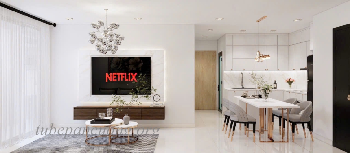 Tủ bếp gỗ nhựa cánh acrylic được thiết kế tinh tế hiện đại Tủ bếp gỗ nhựa cánh acrylic được thiết kế tinh tế hiện đại