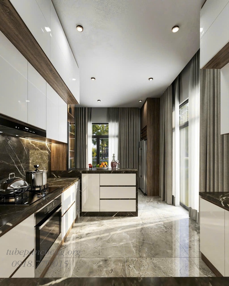 Tủ bếp nhựa acrylic chữ U Tủ bếp nhựa acrylic chữ U