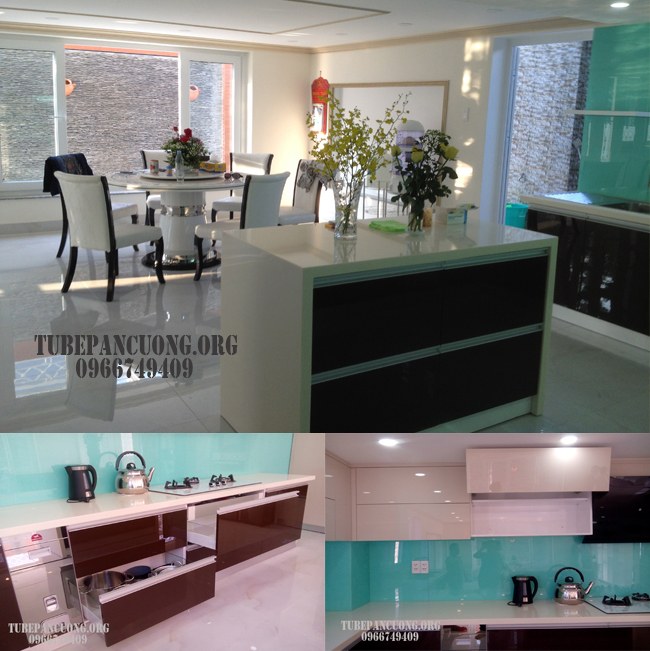 hình ảnh từng phần tủ bếp gỗ công nghiệp An Cường