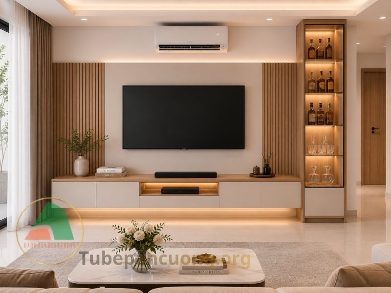 Kệ Tivi Phòng Khách MDF Chống Ẩm Phủ Melamine Kệ Tivi Phòng Khách MDF Chống Ẩm Phủ Melamine
