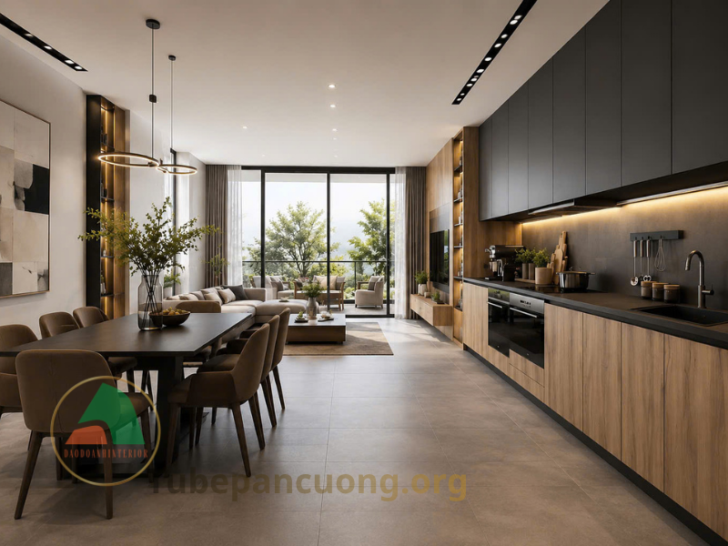 Mẫu tủ bếp Laminate TBLN1602