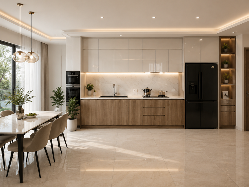 Tủ bếp mdf chống ẩm chữ i
