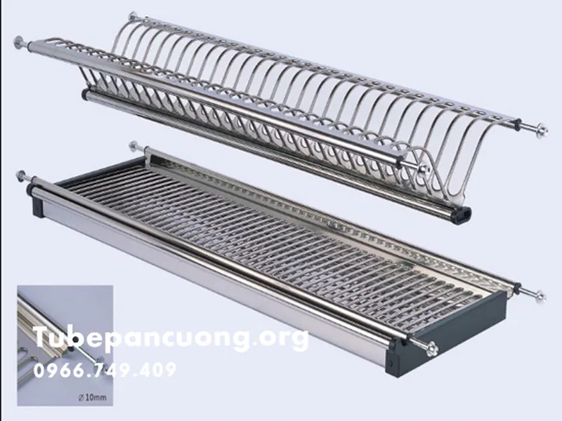 Kệ úp chén inox 2 tầng