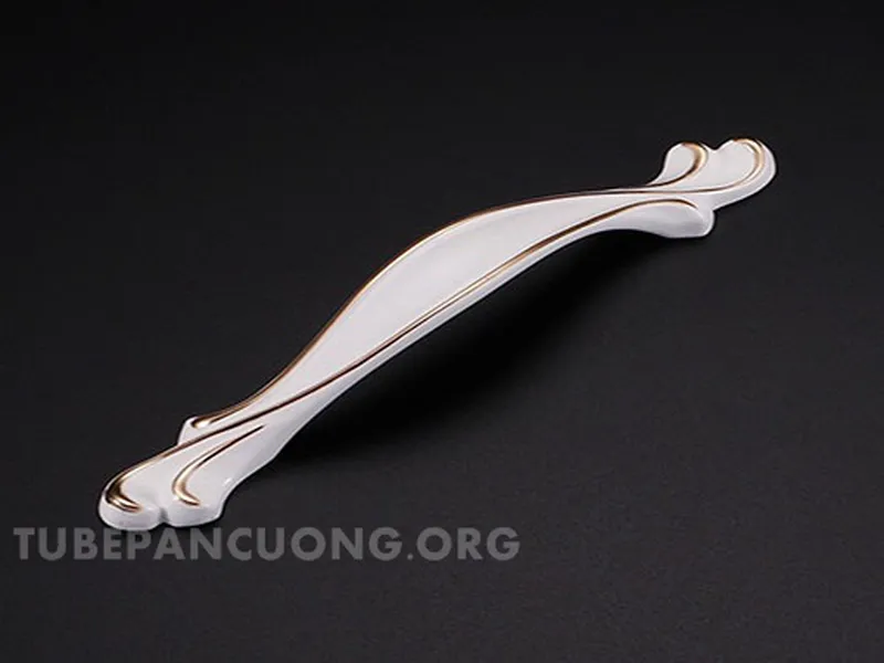 Tay nắm cửa tủ tân cổ điển màu trắng