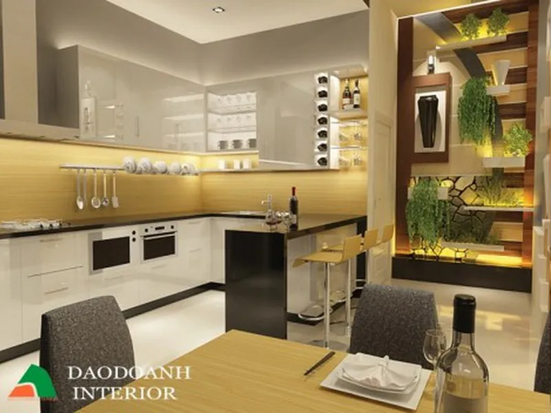 Tủ bếp đẹp nhà chị Thanh