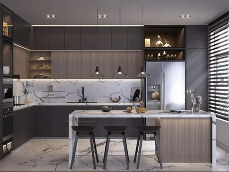 Tủ bếp laminate an cường LA023 - 59