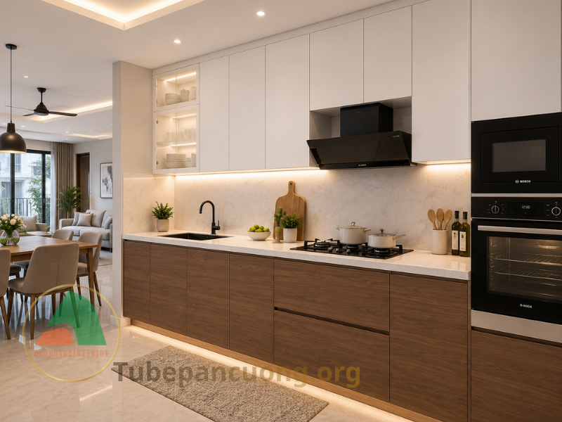 tủ bếp MDF chống ẩm vân gỗ tủ bếp MDF chống ẩm vân gỗ