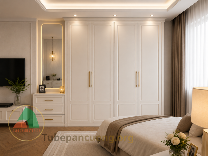 tủ quần áo tân cổ điển 4 cánh tủ quần áo tân cổ điển 4 cánh
