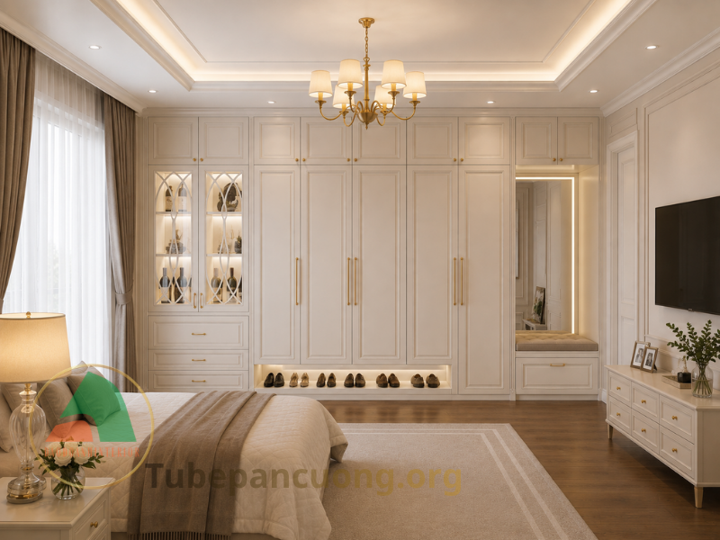 tủ quần áo tân cổ điển âm tường tủ quần áo tân cổ điển âm tường