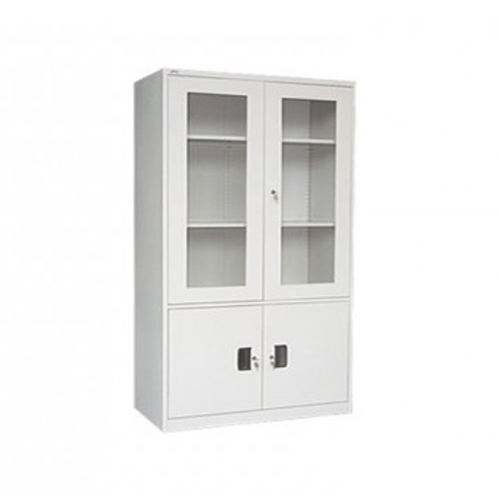 Tủ sắt cao 2 cánh kính mở trên, 2 cánh thép mở dưới STPG