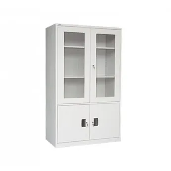Tủ hồ sơ cao 2 cánh kính mở trên, 2 cánh thép mở dưới  STPG