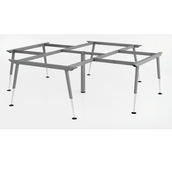 Cụm chân bàn sắt 4 chổ ngồi chân Cone 2 tầng G4CA2