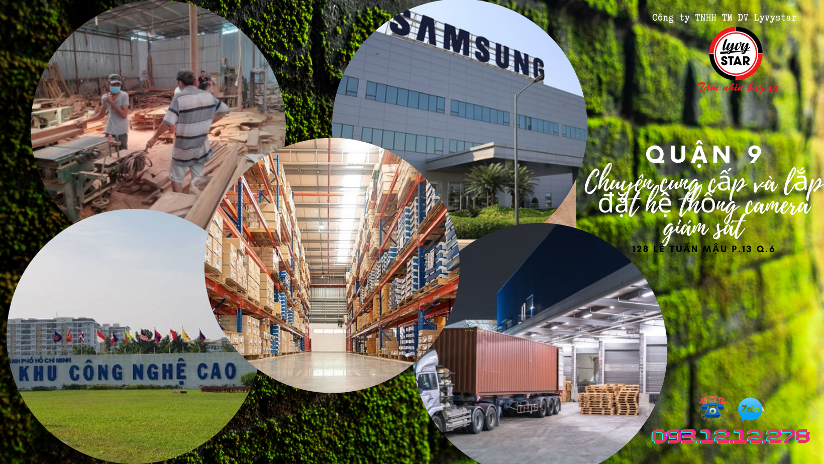 Lắp đặt camera giám sát cho các công ty, khu chế biến, kho xưởng, khu công nghệ tại Quận 9. Hệ thống camera giám sát toàn diện trọn gói.