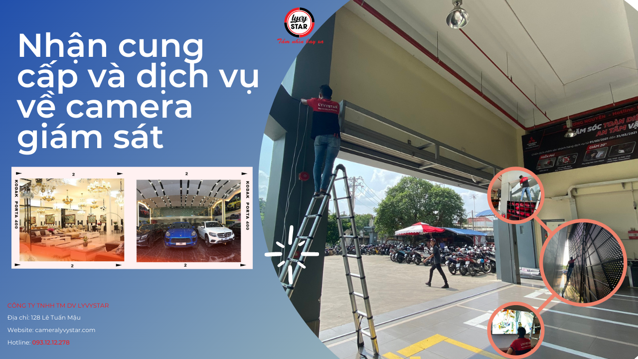 Lắp đặt camera tại cửa hàng xe ô tô, showroom nội thất,...Trọn bộ camera giám sát giá rẻ tại khu vực Tp HCM