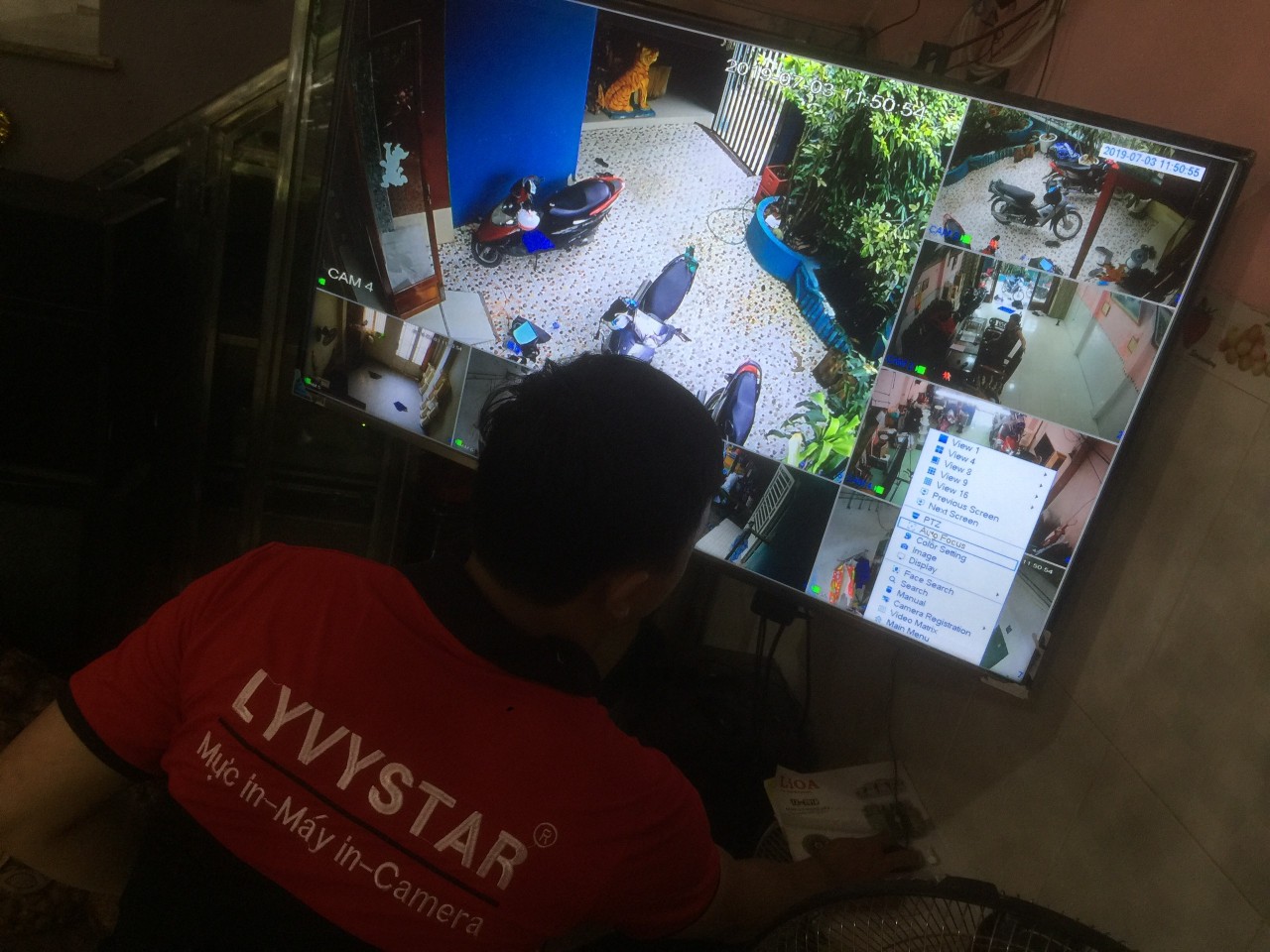 Lắp đặt trọn bộ 4 camera Hikvision chống nước đặt ngoài trời hồng ngoại nhìn đêm rõ nét cho nhà vườn tại Bến Lức Long An