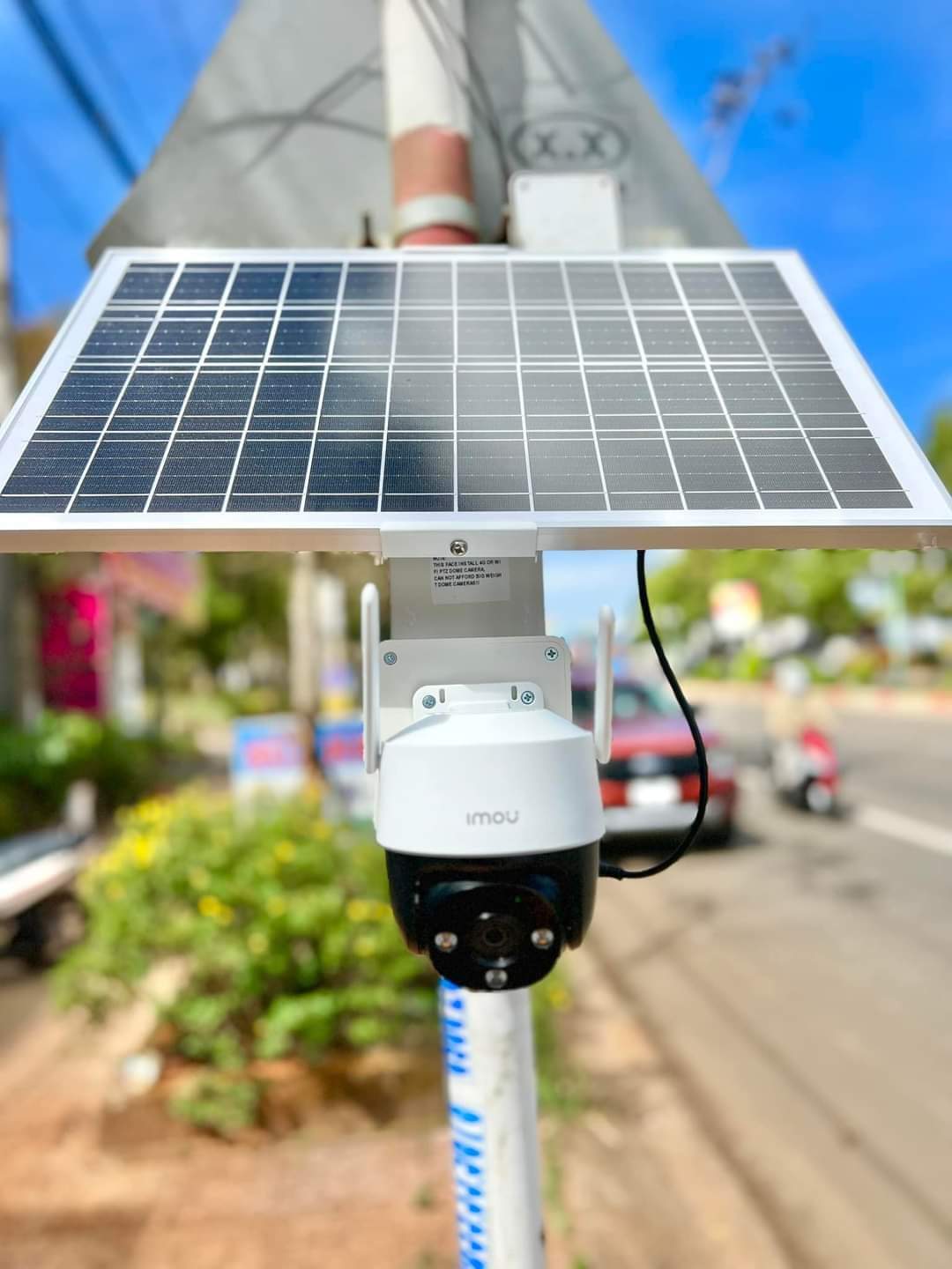 Lắp đặt camera 4G năng lượng mặt trời cho khu vực nhà xưởng tại Đức Hòa Long An