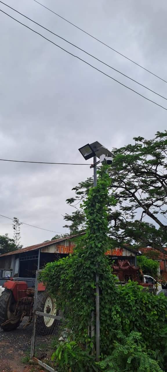 Lắp đặt camera quan sát 4G cho ao cá tại Bến Lức Long An