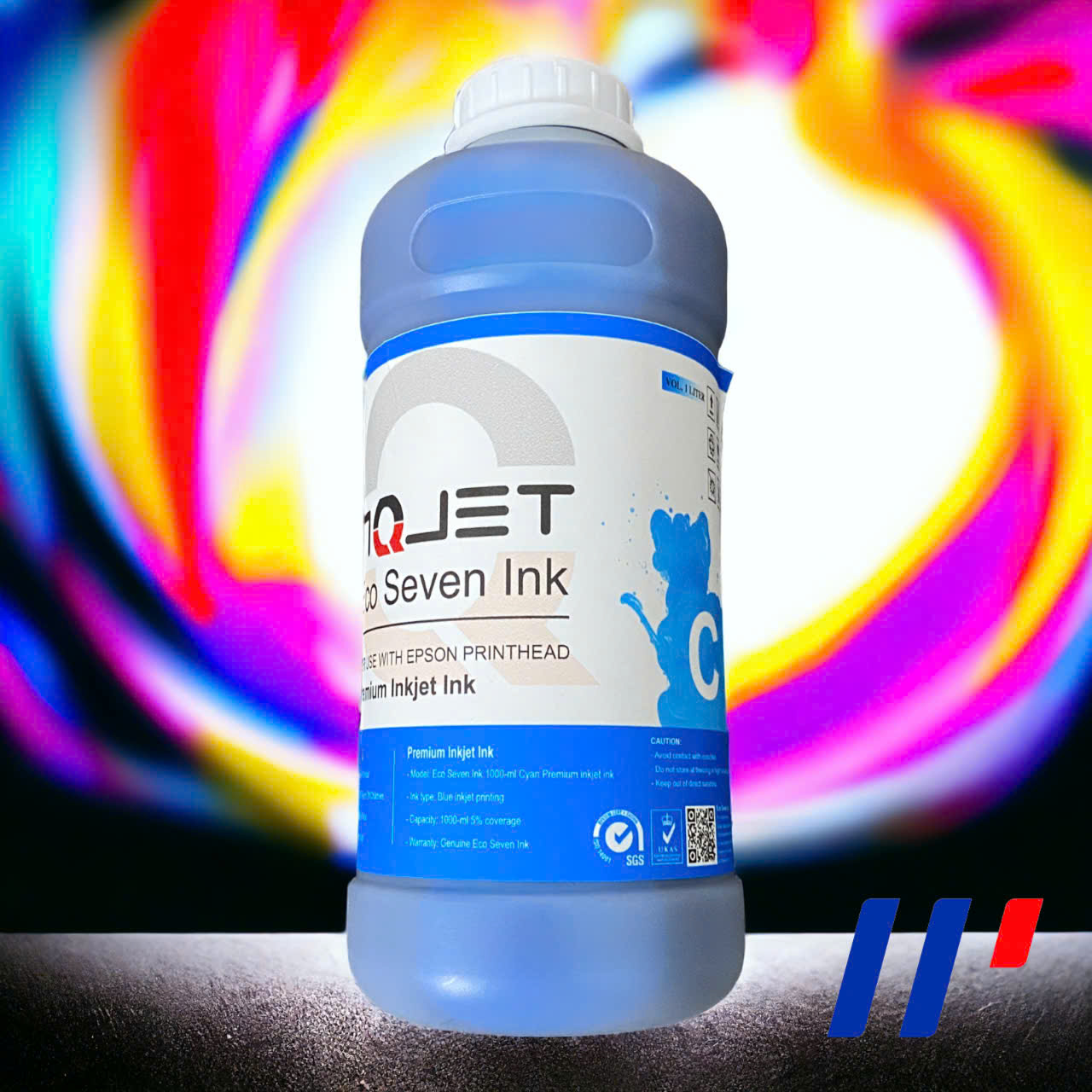 Mực In Eco Solvent i3200 Màu Xanh 1000ml dx5/i1600/tx800/xp600 máy in bạt, Máy in Decal