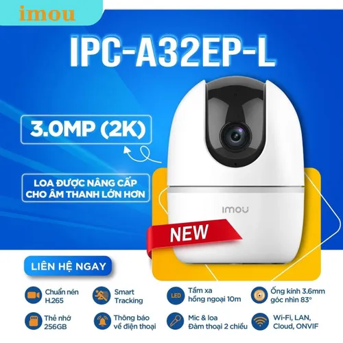 Giá Sỉ Camera Wifi Imou 3.0Mp IPC-A32EP-L- Chính Hãng