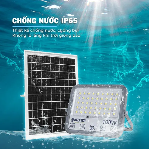 Đèn năng lượng mặt trời -Đèn pha năng lượng Kitawa DP15.100-Công suất 100w