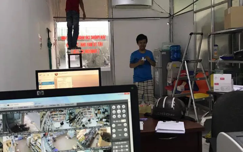 Lắp đặt camera trọn bộ 4 camera hiệu KBVision USA tại quận 11 sài gòn.