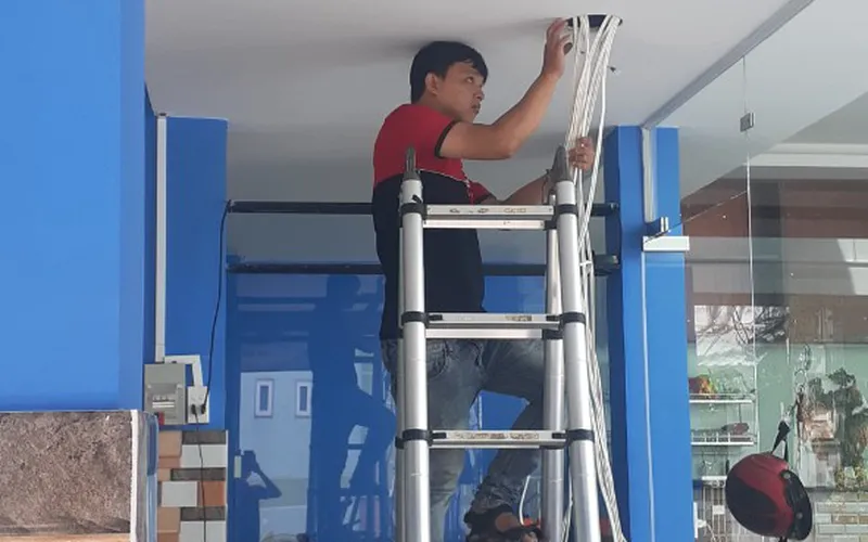 Lắp đặt di dời sữa chữa camera cho quán cafe tại Bến Lức Long An