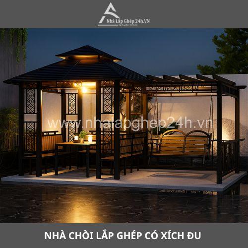 Nhà chòi sân vườn có xích đu Nhà chòi sân vườn có xích đu