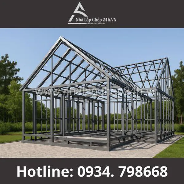 Nhà Lắp Ghép Biệt Thự Mini Mái Thái