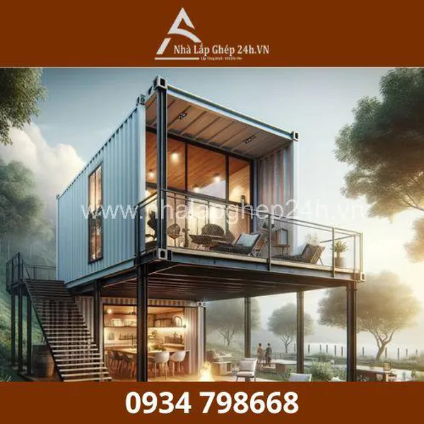 Nhà Container 2 Tầng