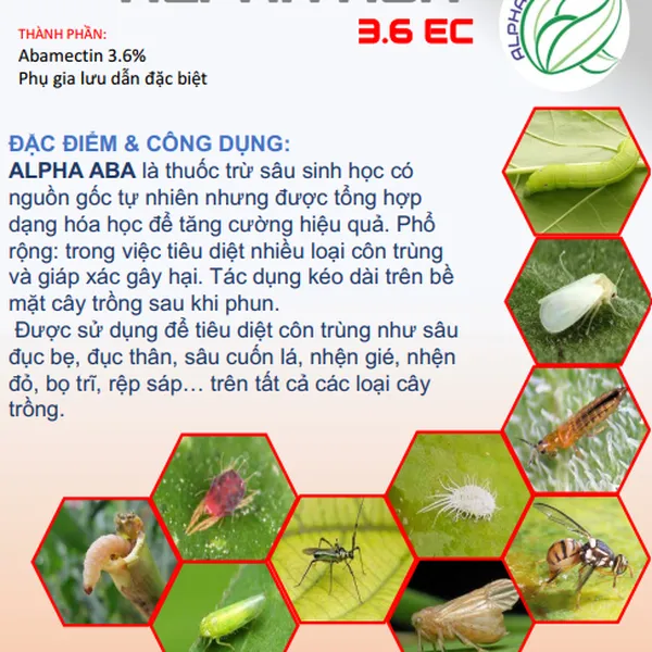 Thuốc trừ sâu ALPHA ABA 3.6EC