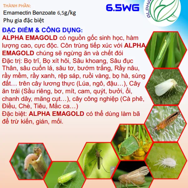 Thuốc trừ sâu ALPHA EMAGOLD 6.5WG