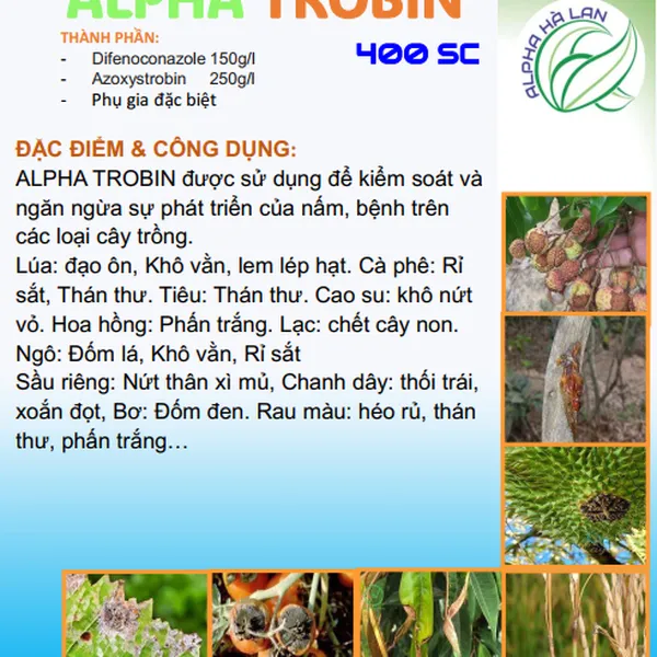 Thuốc trừ nấm bệnh ALPHA TROBIN 400SC