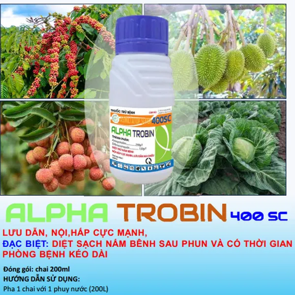 Thuốc trừ nấm bệnh ALPHA TROBIN 400SC