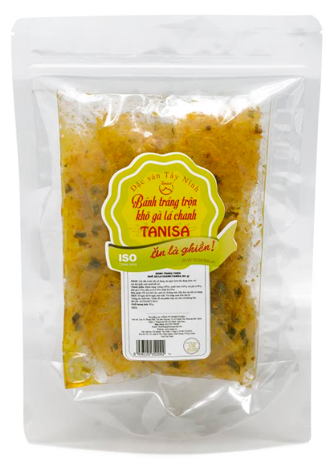 Bánh tráng trộn khô gà lá chay túi zipper