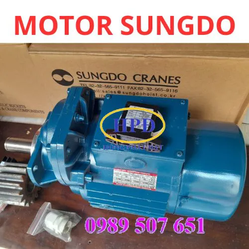 Motor dầm biên cầu trục Sungdo Hàn Quốc