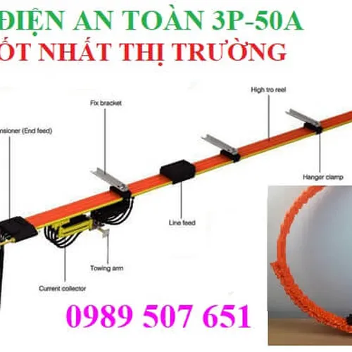Ray điện an toàn cầu trục 3P-50A