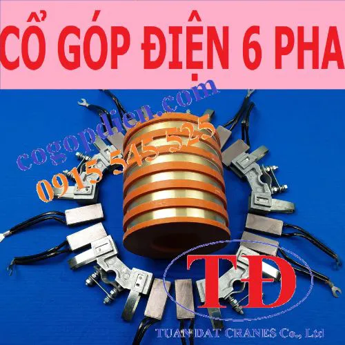 Cổ góp điện 6 pha