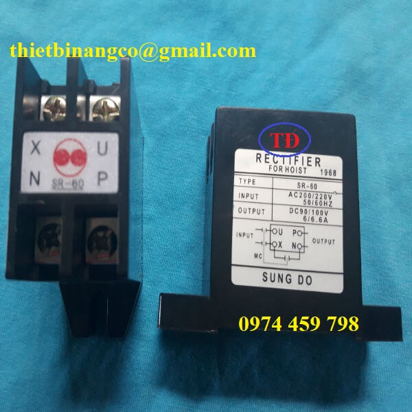 Diot thắng cầu trục model SR-60 hãng Sungdo Diot thắng cầu trục model SR-60 hãng Sungdo