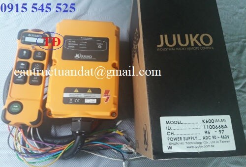 Điểu khiển từ xa cầu trục Juuko K600 Điểu khiển từ xa cầu trục Juuko K600