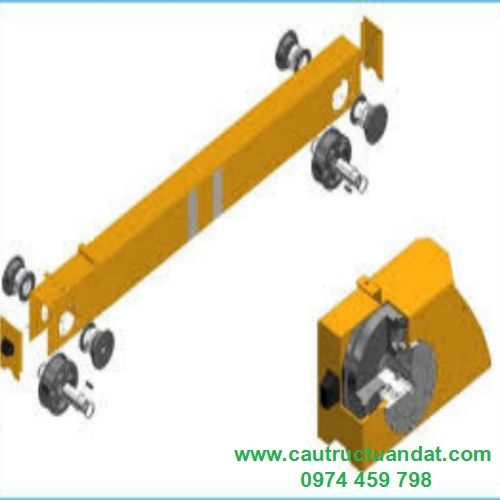 Hình ảnh 4 bánh xe dầm biên cầu trục Hình ảnh 4 bánh xe dầm biên cầu trục