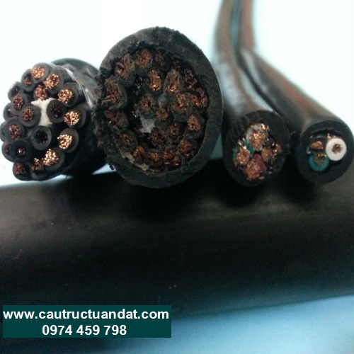 Hình ảnh mặt cắt của dây cáp cho nút điều khiển cầu trục Hình ảnh mặt cắt của dây cáp cho nút điều khiển cầu trục