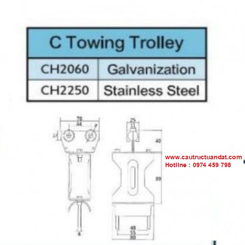 Thông số con dẫn hướng ray C cầu trục Thông số con dẫn hướng ray C cầu trục