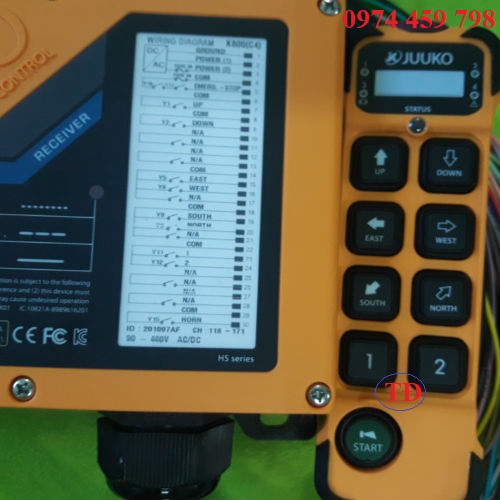 Điều khiển từ xa cầu trục Juuko K800 Điều khiển từ xa cầu trục Juuko K800