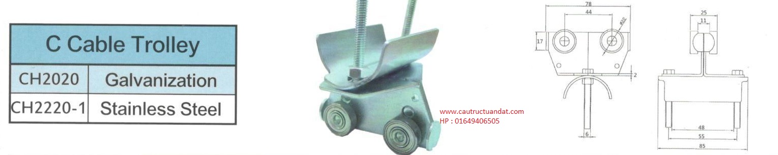 Thông số kỹ thuật con trượt ray C Thông số kỹ thuật con trượt ray C