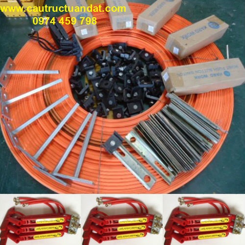 Ray điện an toàn cầu trục và phụ kiện đi kèm Ray điện an toàn cầu trục và phụ kiện đi kèm