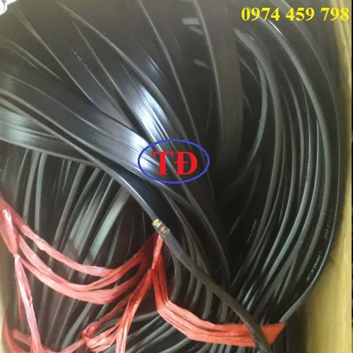 Cáp dẹt có vỏ cao su mềm