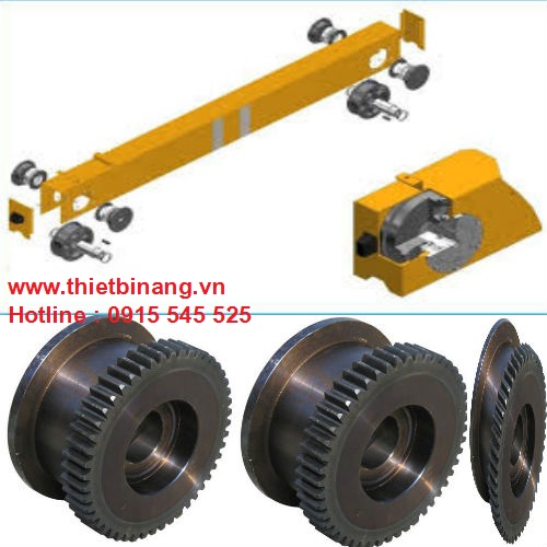 Hình ảnh bánh xe dầm biên được gắn vào dầm biên Hình ảnh bánh xe dầm biên được gắn vào dầm biên