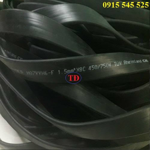 Cáp dẹt cầu trục 1.5x8C Cáp dẹt cầu trục 1.5x8C