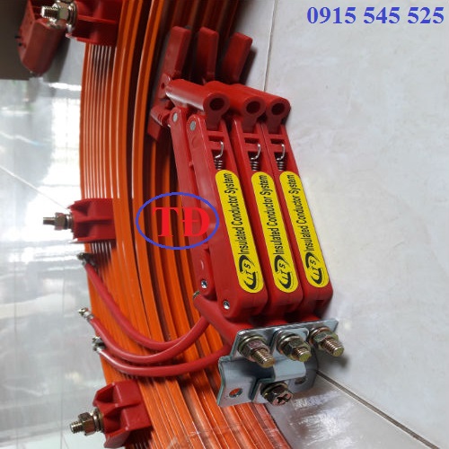 Hình ảnh chổi tiếp điện cầu trục 3P tiếp ray điện an toàn 3P Hình ảnh chổi tiếp điện cầu trục 3P tiếp ray điện an toàn 3P