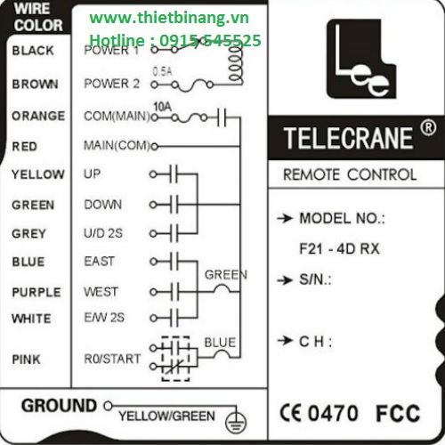 Sơ đồ lắp đặt điều khiển từ xa cho cầu trục Sơ đồ lắp đặt điều khiển từ xa cho cầu trục
